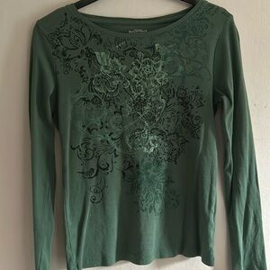 Green Vintage Northern Reflections Long Sleeve